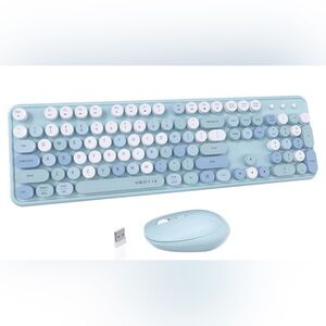 NWT UBOTIE Colorful Computer Wireless Keyboard Mouse Combos,